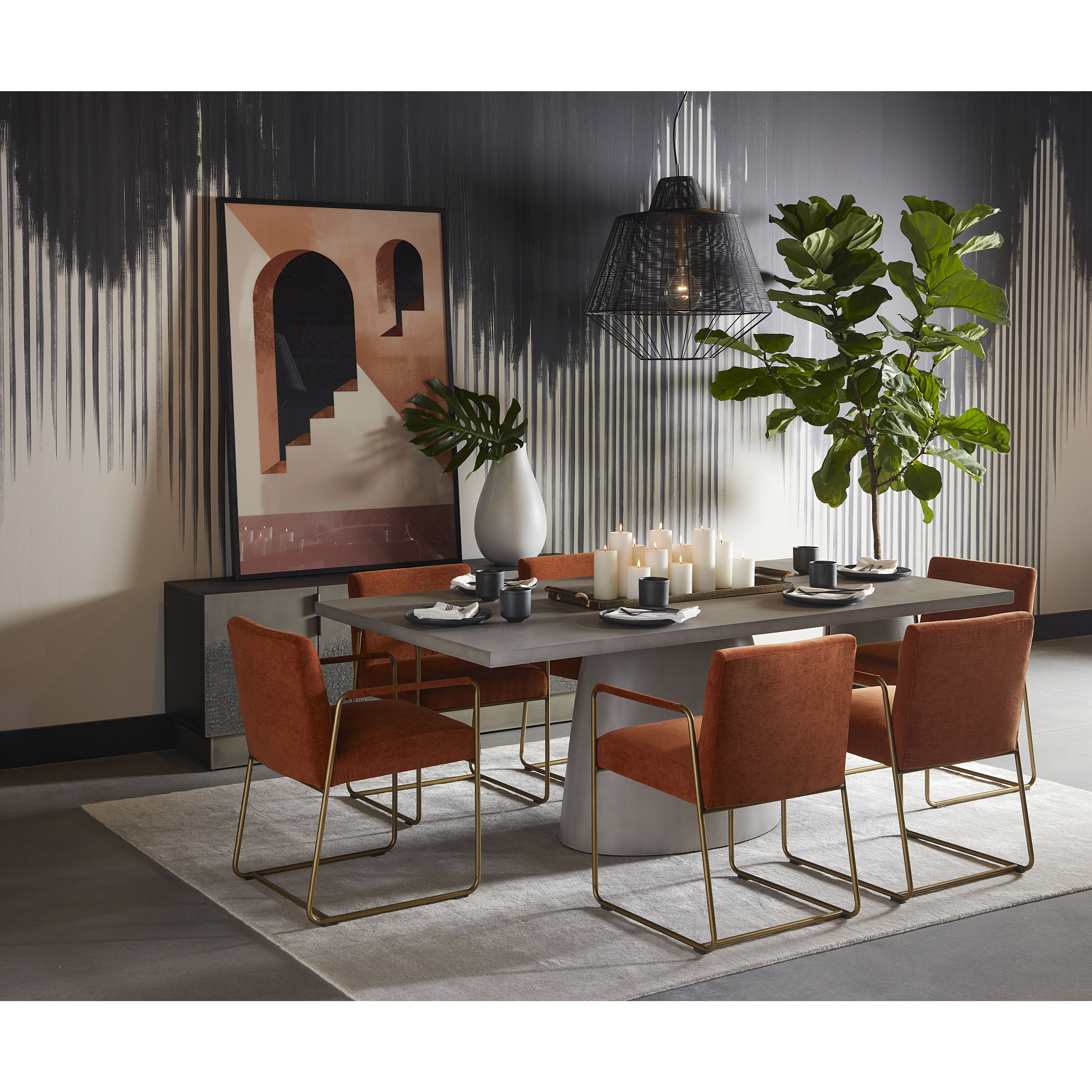 Leballe 1 Light Matte Black Pendant Ceiling Light, Medium